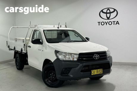 White 2019 Toyota Hilux Ute Tray Workmate