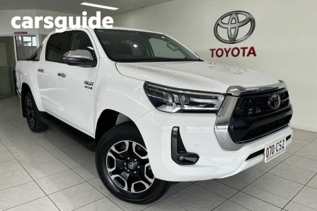 White 2021 Toyota Hilux Ute Tray SR5 4x4 Double-Cab Pick-Up