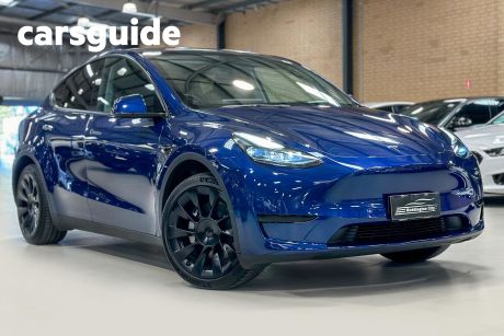 Blue 2022 Tesla Model Y Wagon Rear-Wheel Drive
