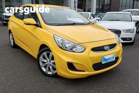 Yellow 2019 Hyundai Accent Sedan Sport