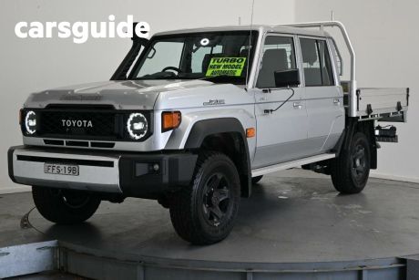 Silver 2023 Toyota Landcruiser 70 Series Double Cab Chassis LC79 GXL