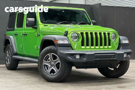 Green 2019 Jeep Wrangler Unlimited Softtop Sport S (4X4)