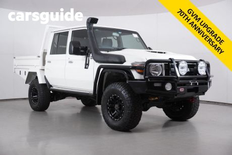 White 2021 Toyota Landcruiser 70 Series Double Cab Chassis GXL 70TH Anniversary Spec EDT