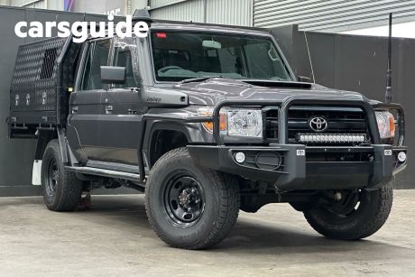 Grey 2021 Toyota Landcruiser 70 Series Double Cab Chassis Workmate