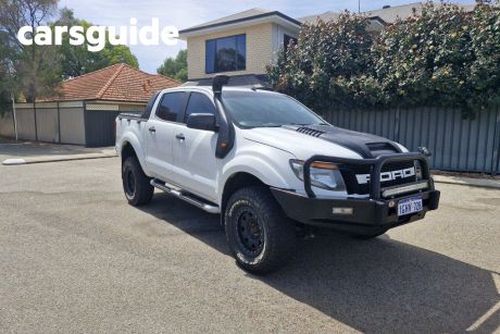 White 2013 Ford Ranger Ute Tray PX XL Utility Double Cab 4dr Spts Auto 6sp 4x4 3.2DT (May)