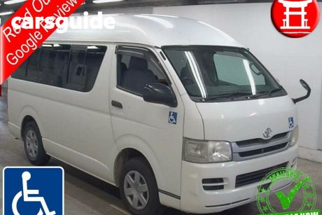White 2009 Toyota HiAce Commercial WELCAB - WHEELCHAIR LIFT - DIESEL AUTO
