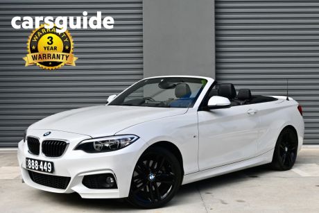 White 2015 BMW 220I Convertible Luxury Line