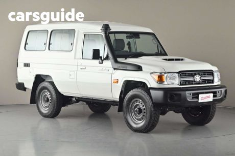 White 2023 Toyota Landcruiser 70 Series Troop Carrier LC78 Workmate (2 Seats)