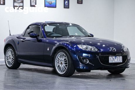 Blue 2009 Mazda MX-5 Roadster Coupe