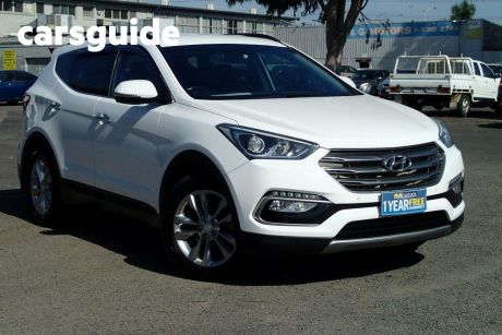 White 2016 Hyundai Santa FE Wagon Active Crdi (4X4)