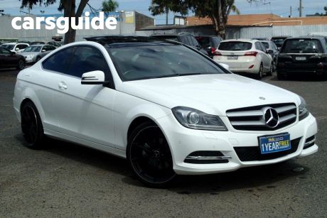 White 2012 Mercedes-Benz C180 Coupe BE