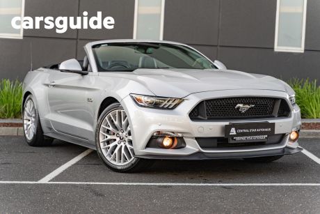Silver 2016 Ford Mustang Convertible GT 5.0 V8