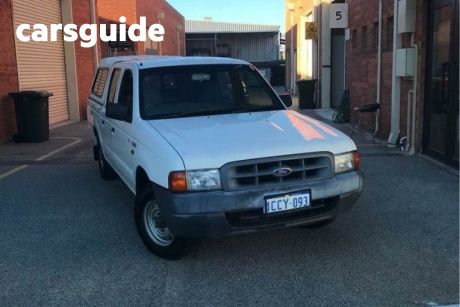 White 2000 Ford Courier Ute Tray 4x2 GL PE