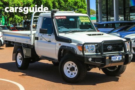 White 2020 Toyota Landcruiser Cab Chassis Workmate (4X4)