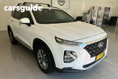 White 2019 Hyundai Santa FE Wagon Elite