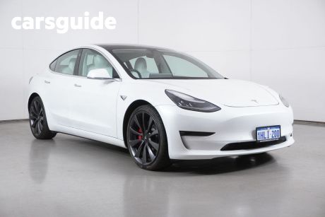 White 2020 Tesla Model 3 Sedan Performance