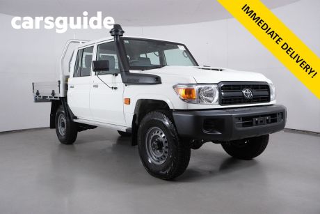 White 2023 Toyota Landcruiser 70 Series Double Cab Chassis LC79 Workmate