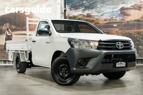 White 2016 Toyota Hilux Cab Chassis Workmate