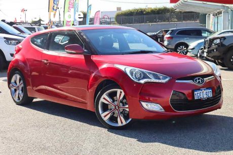 Red 2014 Hyundai Veloster Coupe +
