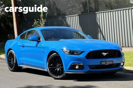 Blue 2016 Ford Mustang Coupe Fastback GT 5.0 V8