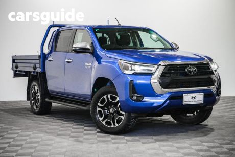 Blue 2021 Toyota Hilux Double Cab Chassis SR5 (4X4)