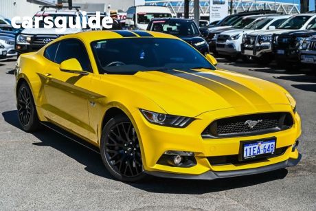 Yellow 2017 Ford Mustang Coupe Fastback GT 5.0 V8