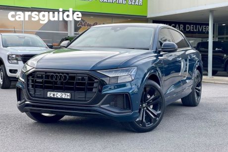 Blue 2019 Audi Q8 Wagon