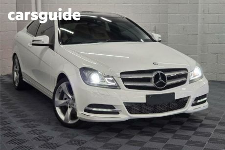 White 2013 Mercedes-Benz C250 Coupe Sport BE