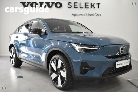 Blue 2022 Volvo C40 Wagon Recharge Twin Pure Electric