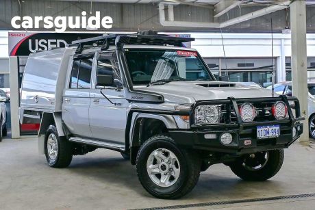 Silver 2021 Toyota Landcruiser 70 Series Double Cab Chassis GXL