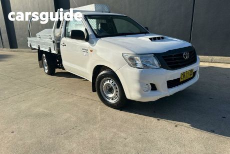 White 2012 Toyota Hilux Cab Chassis Workmate