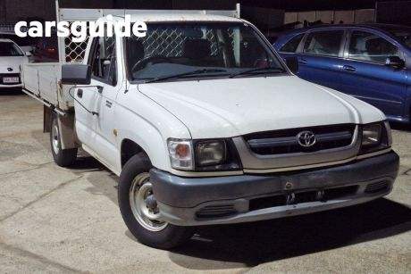 White 2005 Toyota Hilux Cab Chassis