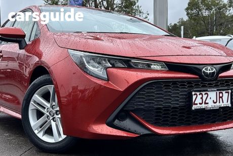 Red 2019 Toyota Corolla Hatchback Ascent Sport