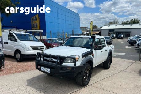 White 2010 Ford Ranger Dual Cab Chassis XL (4X4)