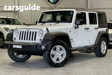White 2018 Jeep Wrangler Convertible Unlimited Sport