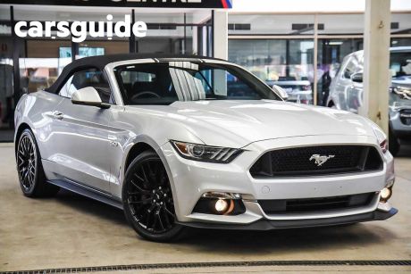 Silver 2017 Ford Mustang Convertible GT 5.0 V8