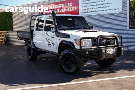 White 2016 Toyota Landcruiser Double Cab Chassis Workmate (4X4)