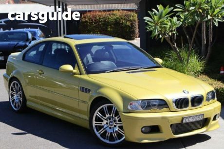 Yellow 2003 BMW M3 Coupe SMG