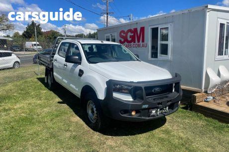 White 2017 Ford Ranger Ute Tray PX MkII XL Cab Chassis Double Cab 4dr Man 6sp 4x4 3.2DT Jun