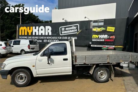 White 2002 Toyota Hilux Cab Chassis Workmate