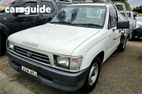 White 1999 Toyota Hilux Cab Chassis