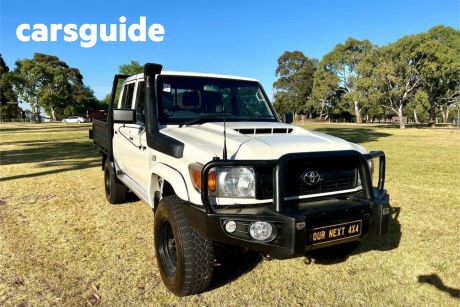 White 2020 Toyota Landcruiser Double Cab Chassis Workmate (4X4)