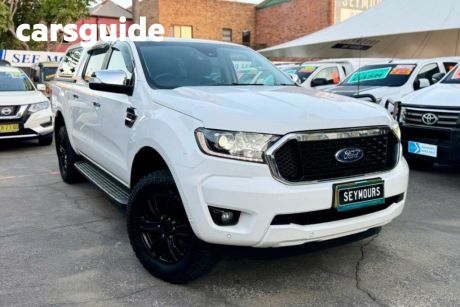 White 2021 Ford Ranger Ute Tray PX MkIII XLT Utility Double Cab 4dr Spts Auto 10sp 4x4 2.ODT
