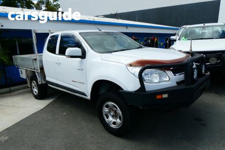 White 2013 Holden Colorado Space Cab Chassis LX (4X4)