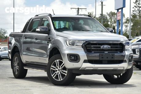 Silver 2021 Ford Ranger Double Cab Pick Up Wildtrak X 2.0 (4X4)