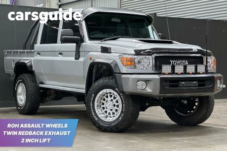 Silver 2022 Toyota Landcruiser 70 Series Double Cab Chassis GXL