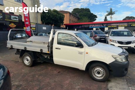 White 2012 Toyota Hilux Ute Tray 4x2 Workmate TGN16R