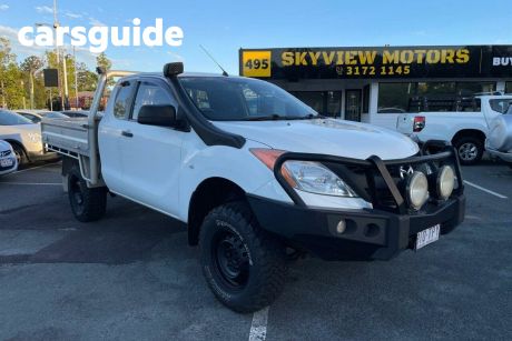 White 2013 Mazda BT-50 Ute Tray B32Q XT Cab Chassis Freestyle 4dr Man 6sp 4x4 3.2DT
