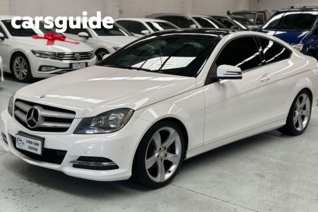 White 2013 Mercedes-Benz C180 Coupe BE