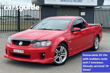Red 2009 Holden Commodore Utility SS
